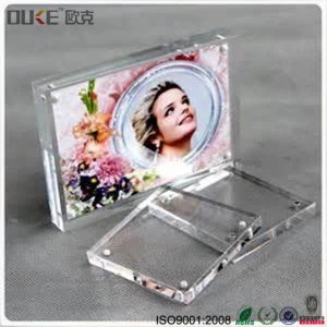 Кинески Добављачи прозирне пластике магнет Фото рамка акрил Љубав Фраме Плексиглас магнет Фото оквир велепродаја