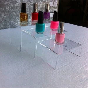 Chakana savdo uchun ulgurji toza tirnoqli akril riser Perspex displey ustuni